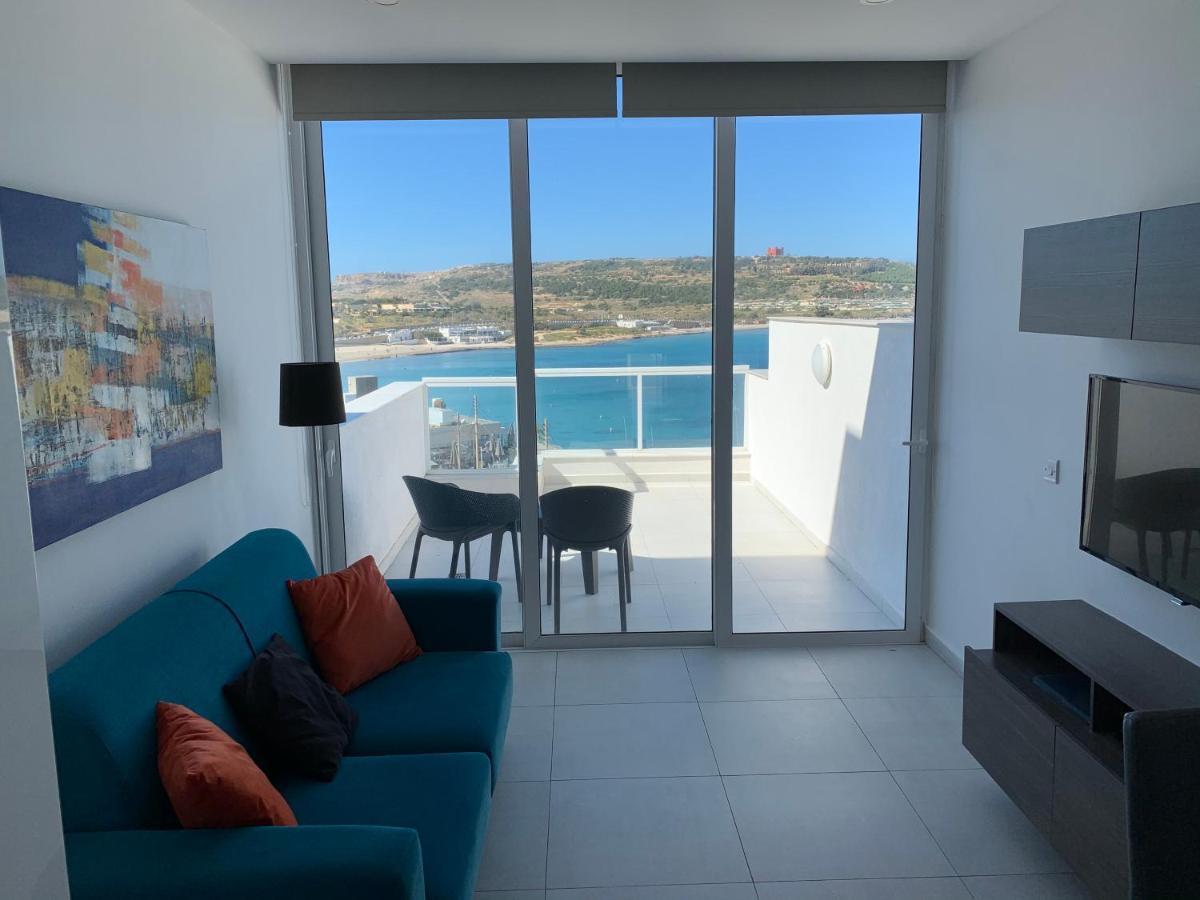Sea View Penthouse Mellieha Bay Exterior foto